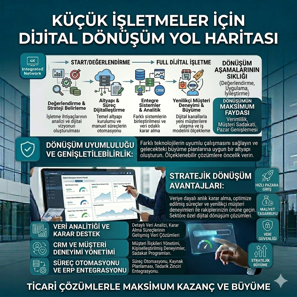 Küçük işletmeler için dijital dönüşüm yol haritası