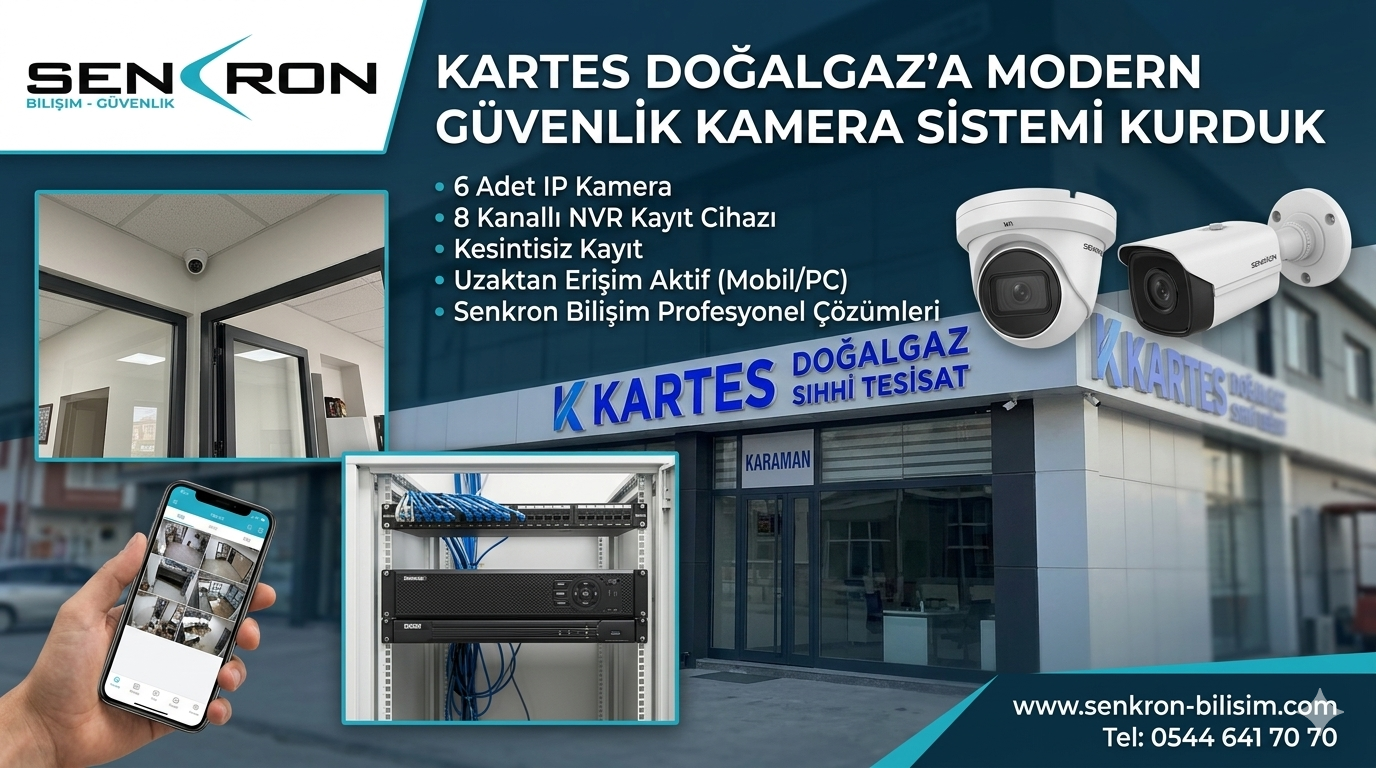 Kartes Doğalgaz Sıhhi Tesisat – Güvenlik Kamera Sistemi Kurulumu